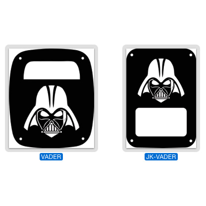 JeepTails Star Wars Sith Tail lamp Light Covers Compatible with Jeep Wrangler YJ and TJ Set of 2 Black 
