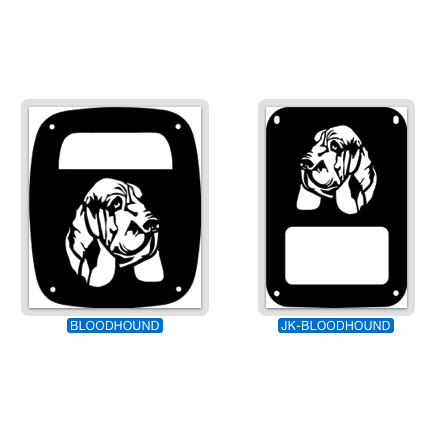 JeepTails Bloodhound Tail lamp Light Covers Compatible with Jeep CJ or YJ and TJ Wranglers Set of 2 Black 